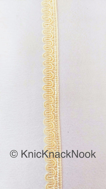 Wholesale Beige Thread Woven Trim Embellished, Fringe Trim, Approx. 10 mm wide